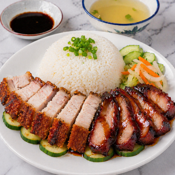 Roast Pork+BBQ Rice 烧肉+叉烧饭