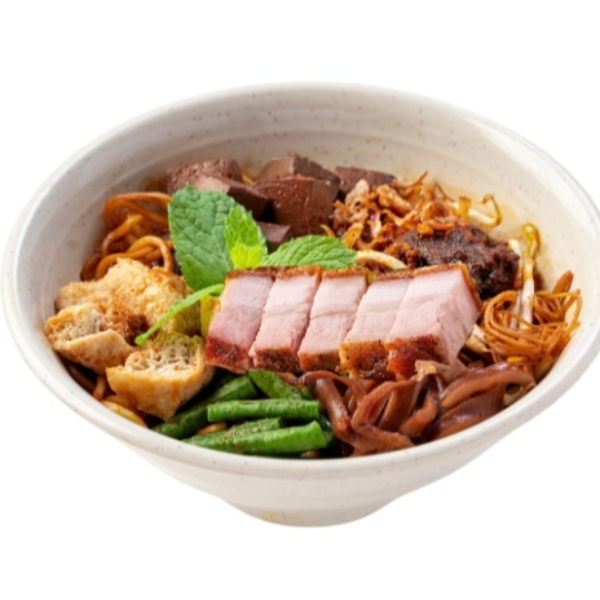 (Dry)Roasted Pork Curry Mee(干)烧肉咖喱面