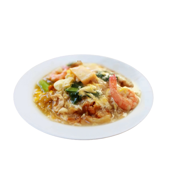 1. Fried Hor Fan Bihun With Egg Gravy 炒滑蛋鸳鸯河粉